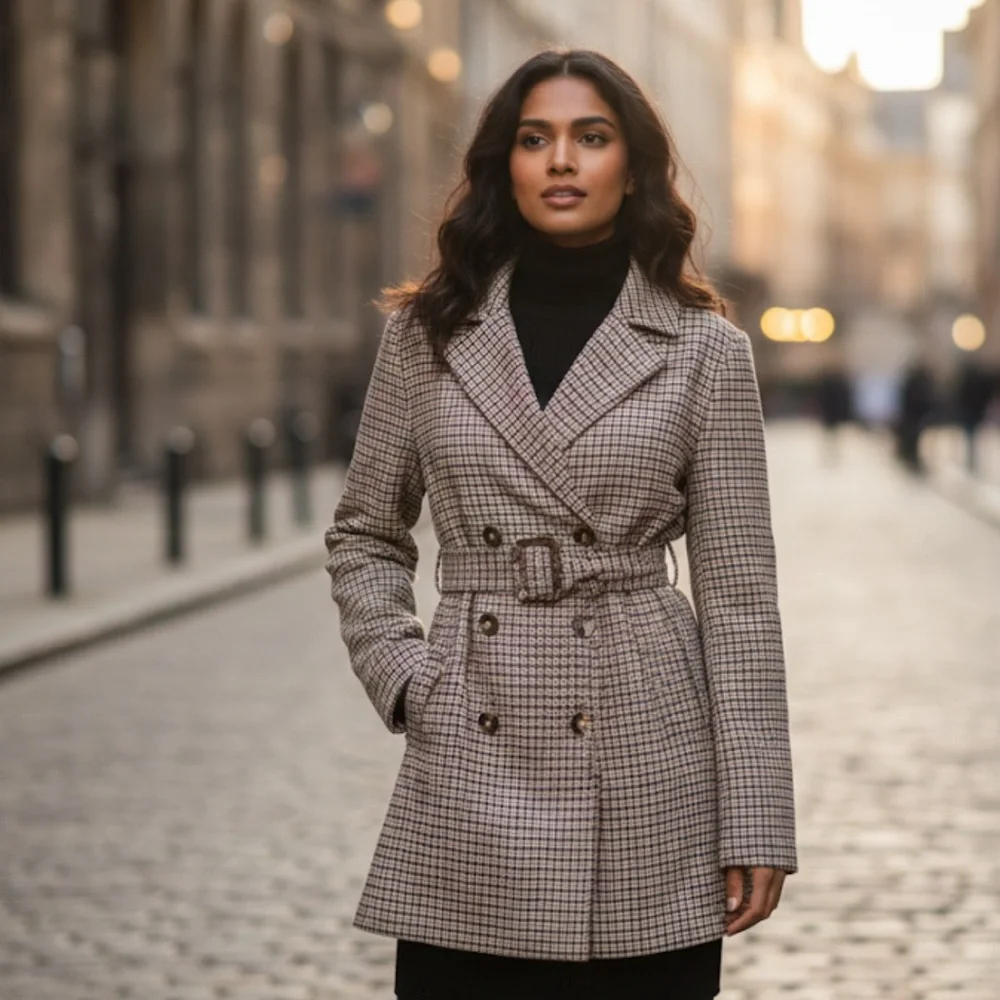 L’Academie Claire Coat Double Breasted Town and Country Jacket XL - Picture 10 of 10